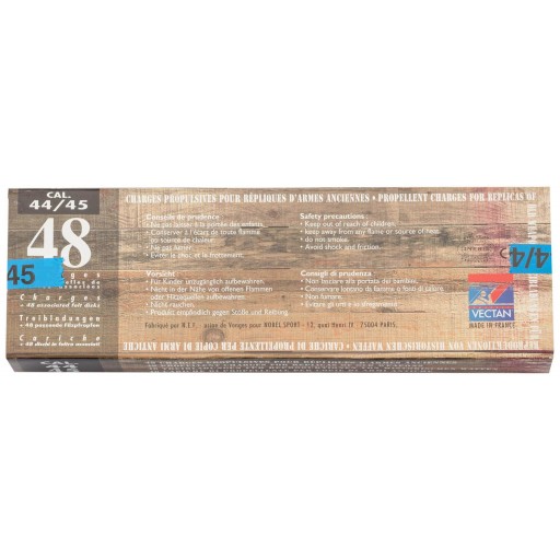 Pack Poudre Noire CALIBRE 44/45 (48 charges + 48 bourres feutres)