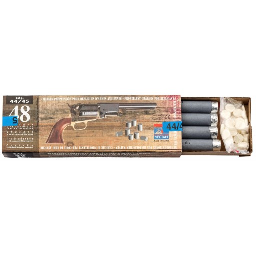Pack Poudre Noire CALIBRE 44/45 (48 charges + 48 bourres feutres)