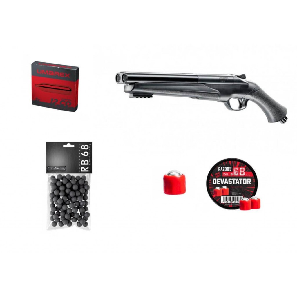 Kit fusil Umarex gomm cogne 16 joules HDS T4E calibre 68