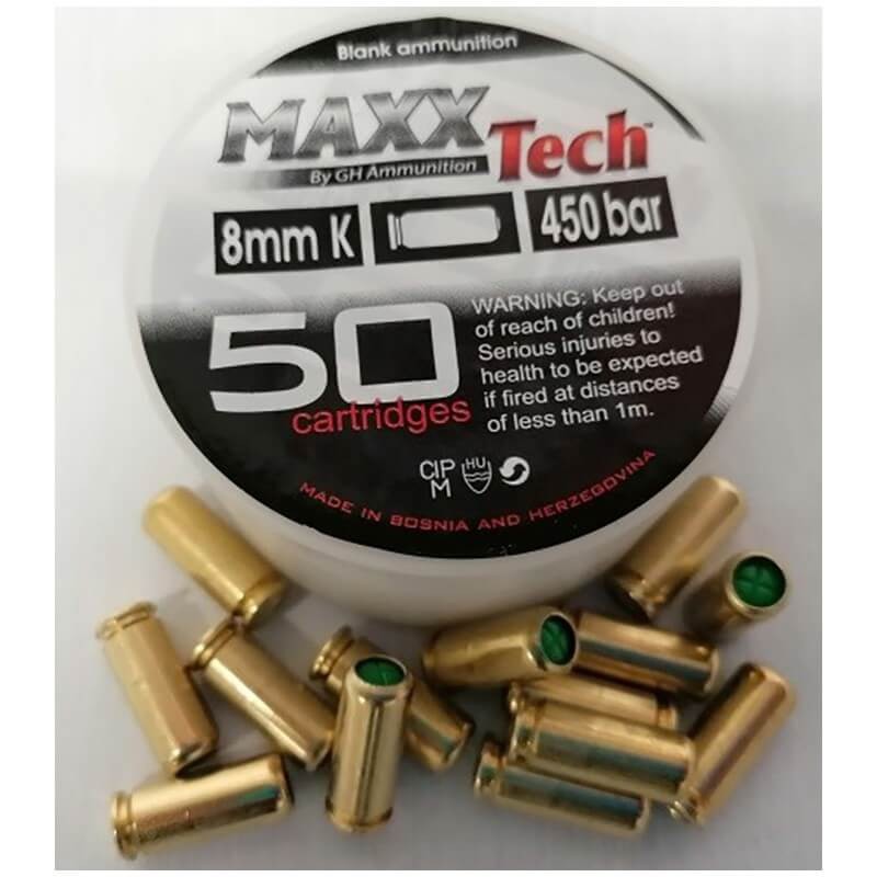 Boîte de 50 cartouches 8mm K Maxxtech