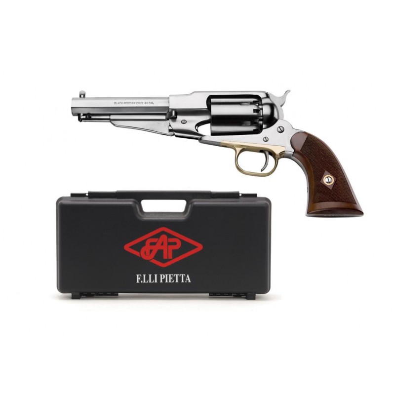 REVOLVER PIETTA 1858 REMINGTON NEW MODEL ARMY SHERIFF CROSSE QUADRILLEE CALIBRE 44 + MALLETTE PIETTA - RGSSH44LC