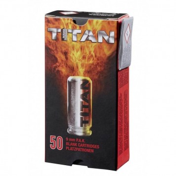 Boîte de 600 cartouches à blanc Titan 9mm PAK - Armurerie Loisir