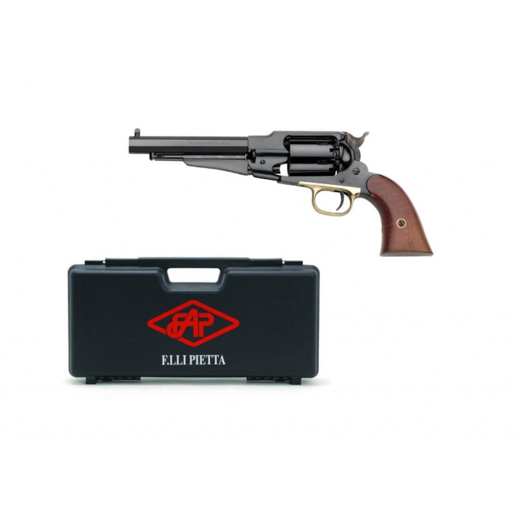 Revolver poudre noire PIETTA remington New Army 1858 acier cal.44 (RGA44) - poudre  noire cal.44 - Arme poudre noire - Tir de loisir