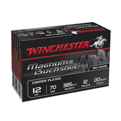 winchester 12/70 magnum buckshot 12 grains - sanglier