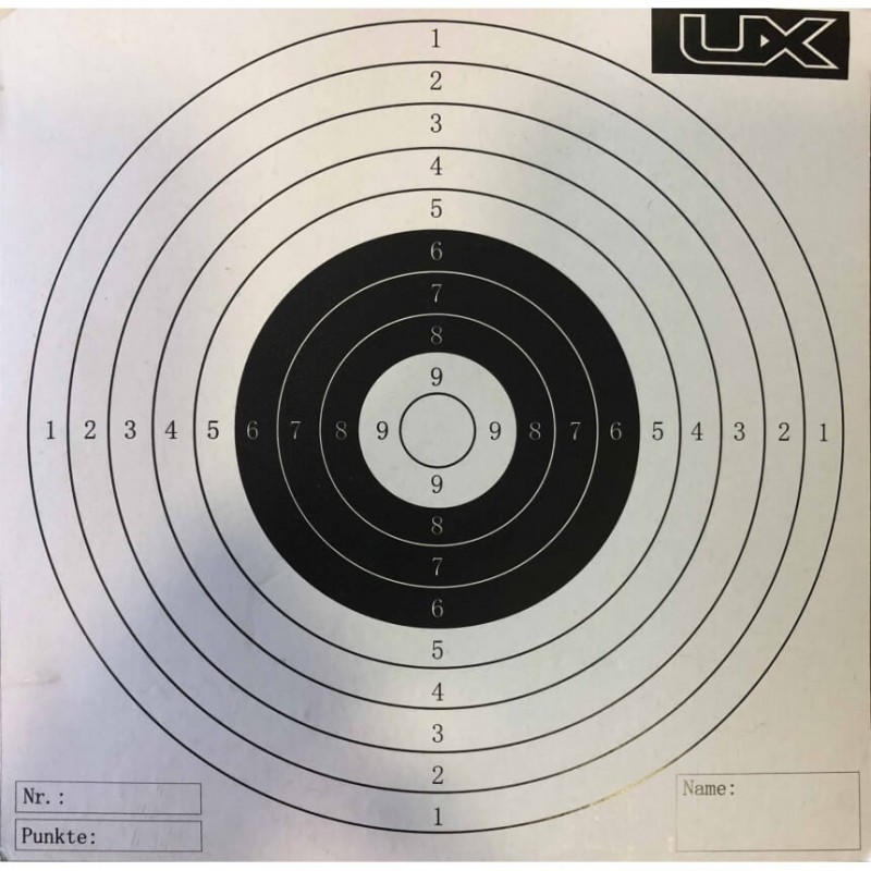 Carton de 100 cibles Umarex en carton 14x14cm