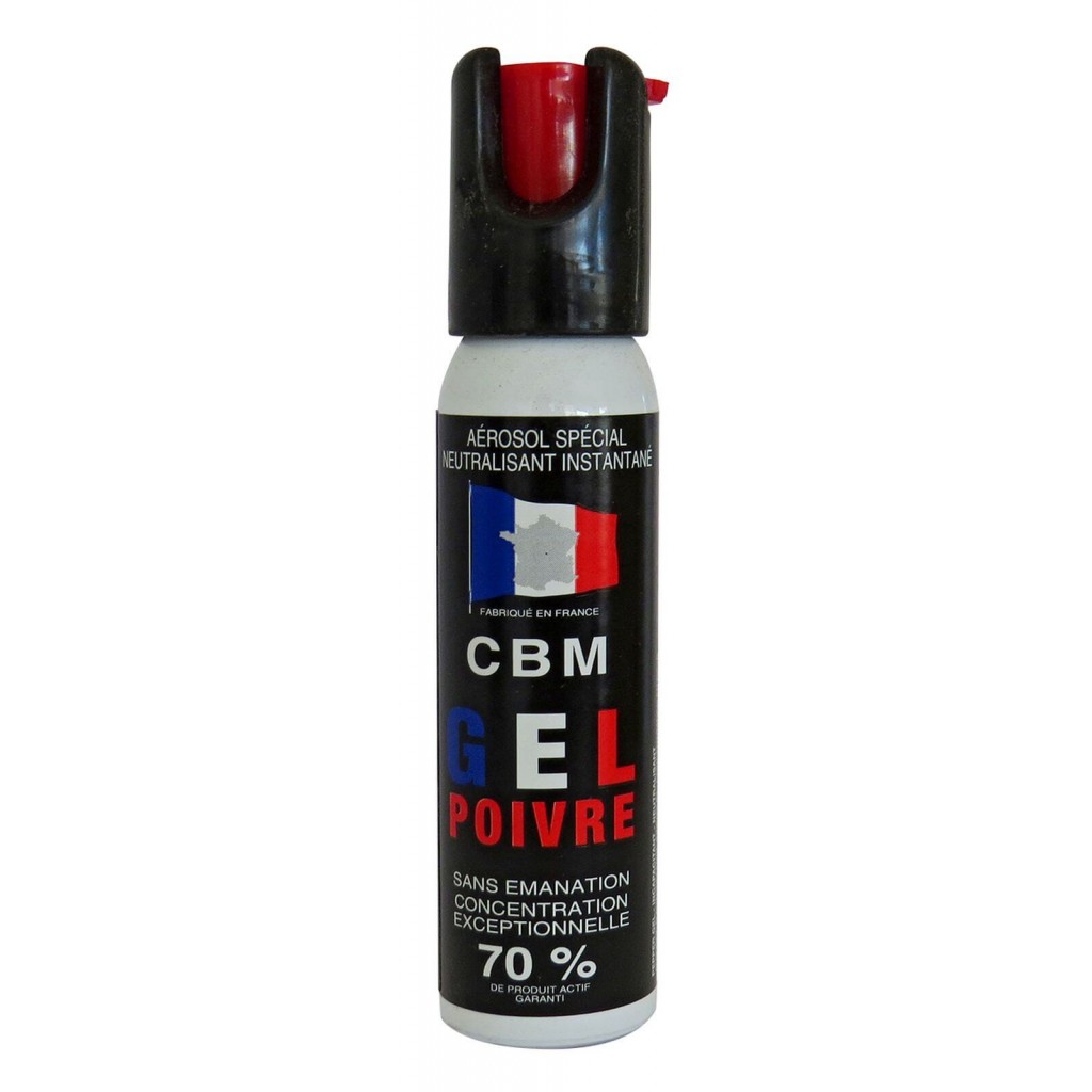 Bombe lacrymogène 50 ml au gel poivre - Achete Spray au poivre