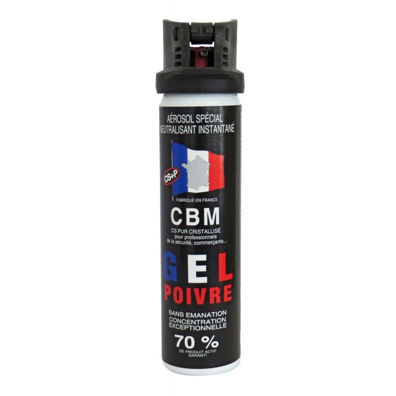 bombe gel poivre 75ml cbm