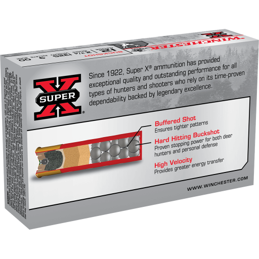 5 cartouches Winchester Super-X Buckshot 9 grains - calibre 12/70