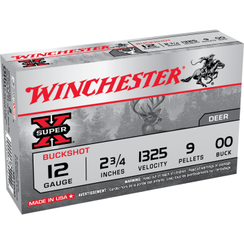 cartouches calibre 12/70 super x buckshot 9 grains