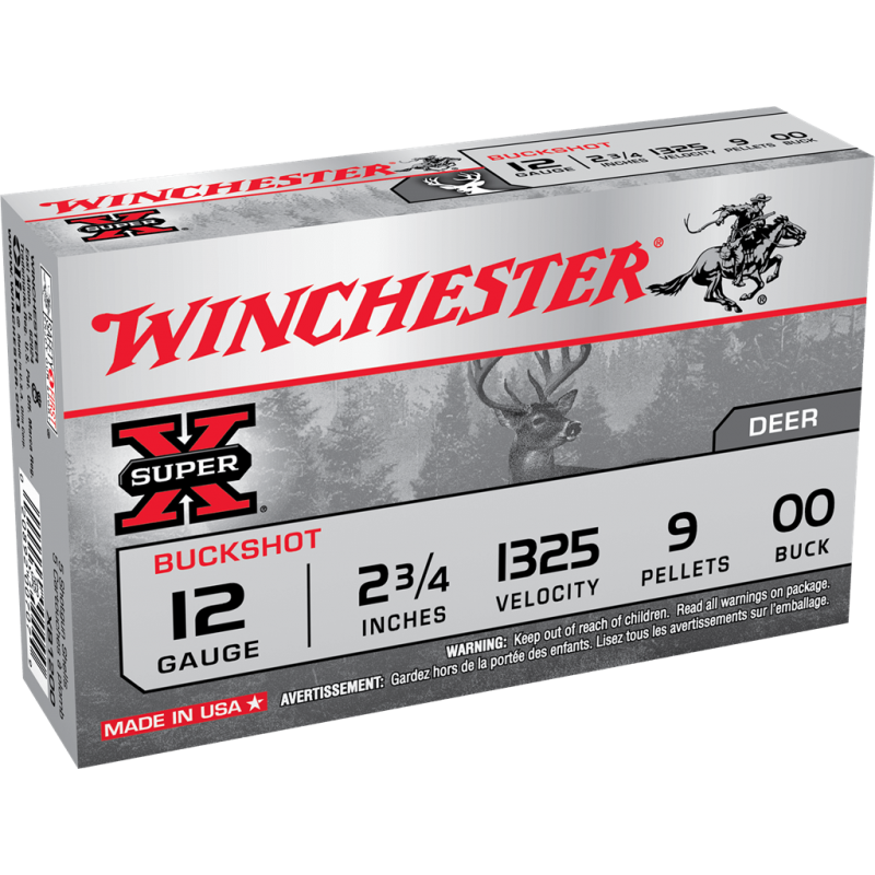 cartouches calibre 12/70 super x buckshot 9 grains