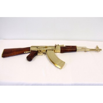 Réplique décorative fusil d'assaut AK-47 doré - Denix 2