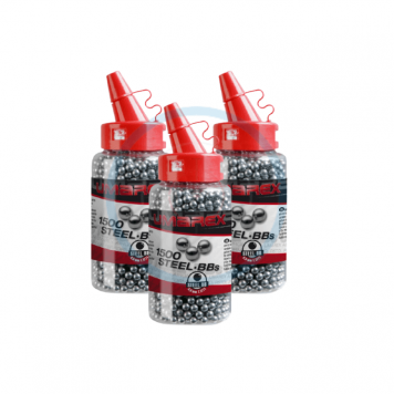 3 pots de 1500 billes acier Umarex CAL 4.5 BBs