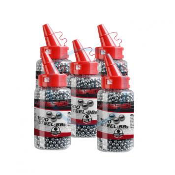 5 pots de 1500 billes acier Umarex CAL 4.5 BBs