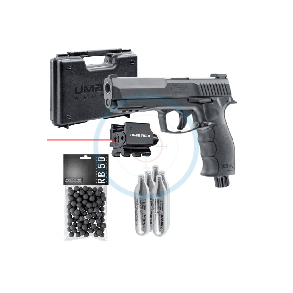 Pack Pistolet Umarex T4E HDP 50 (11 joules) - 50 balles caoutchouc