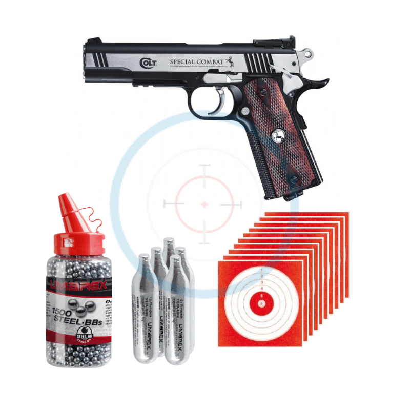 Pack Pistolet Colt Spécial Combat - calibre 4.5mm BBs