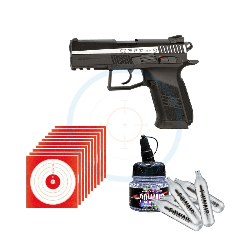 Pack Pistolet ASG CZ 75 P-07 Duty - calibre 4.5mm BBs