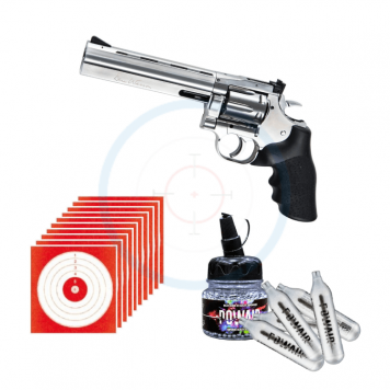 Pack Revolver ASG Dan Wesson 715 6" Silver - calibre...