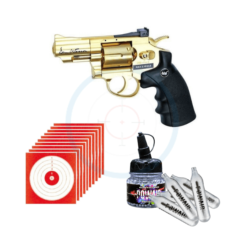 Pack Revolver Dan Wesson 2.5" Gold - calibre 4.5mm BBs