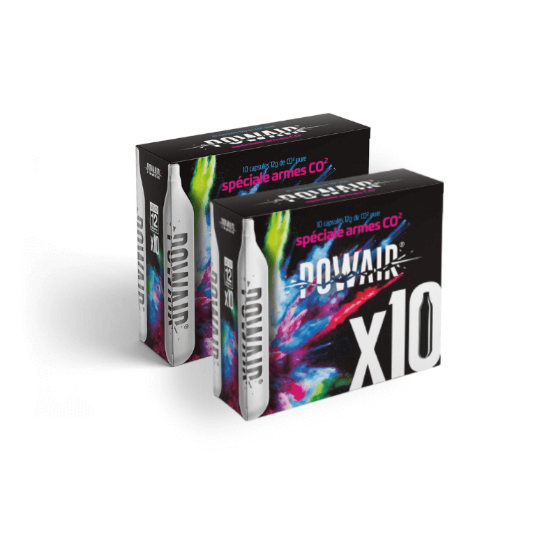 Lot de 2 boîtes de 10 capsules de CO2 POWAIR