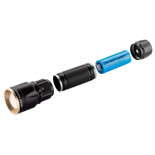 Lampe Tactique rechargeable Num'Axes 3 Led Blanche-Rouge-Verte