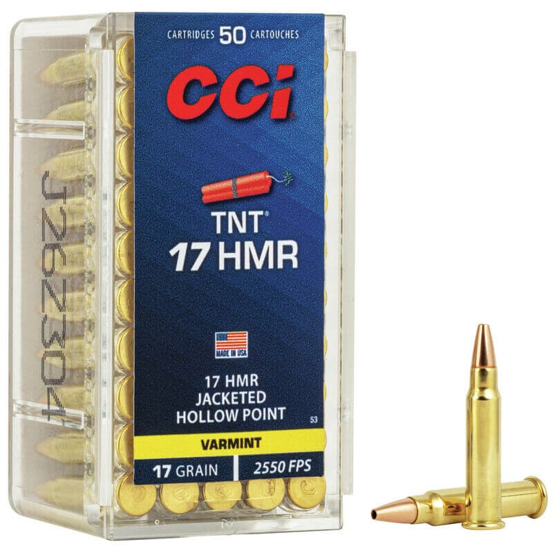 Boîte de 50 cartouches CCI TNT - 17 HMR