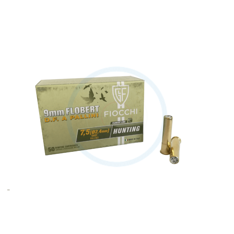 Boîte de 50 cartouches Fiocchi n°7.5 - calibre 9mm Flobert