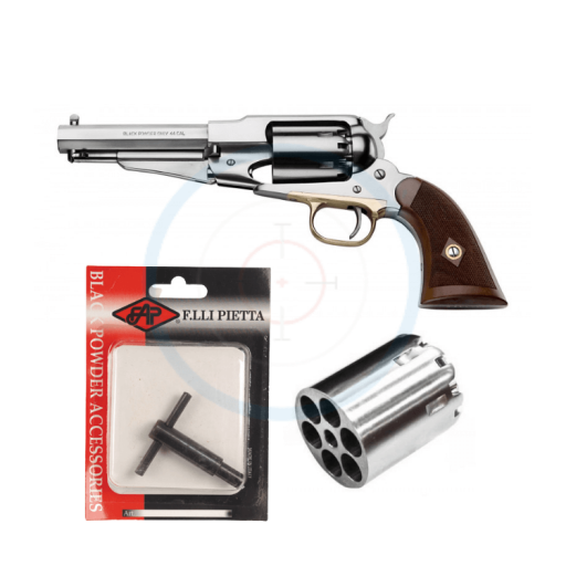 Pack REVOLVER PIETTA 1858 REMINGTON NEW MODEL ARMY SHERIFF CROSSE QUADRILLEE- RGSSH44LC
