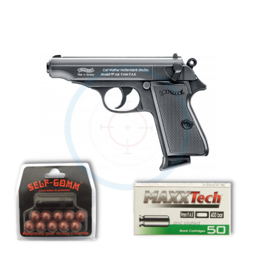 Pack Pistolet à blanc Walther PP Bronze - calibre 9mm PAK