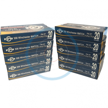 Lot de 10 Boîtes de 20 cartouches Partizan Match FMJ BT -...