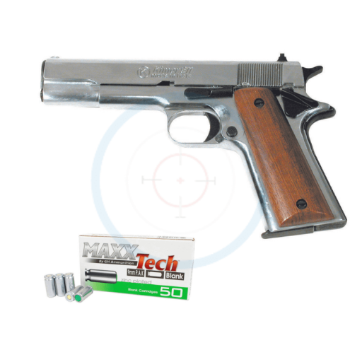 Pack Pistolet à blanc Kimar 911 Chromé - calibre 9mm PAK