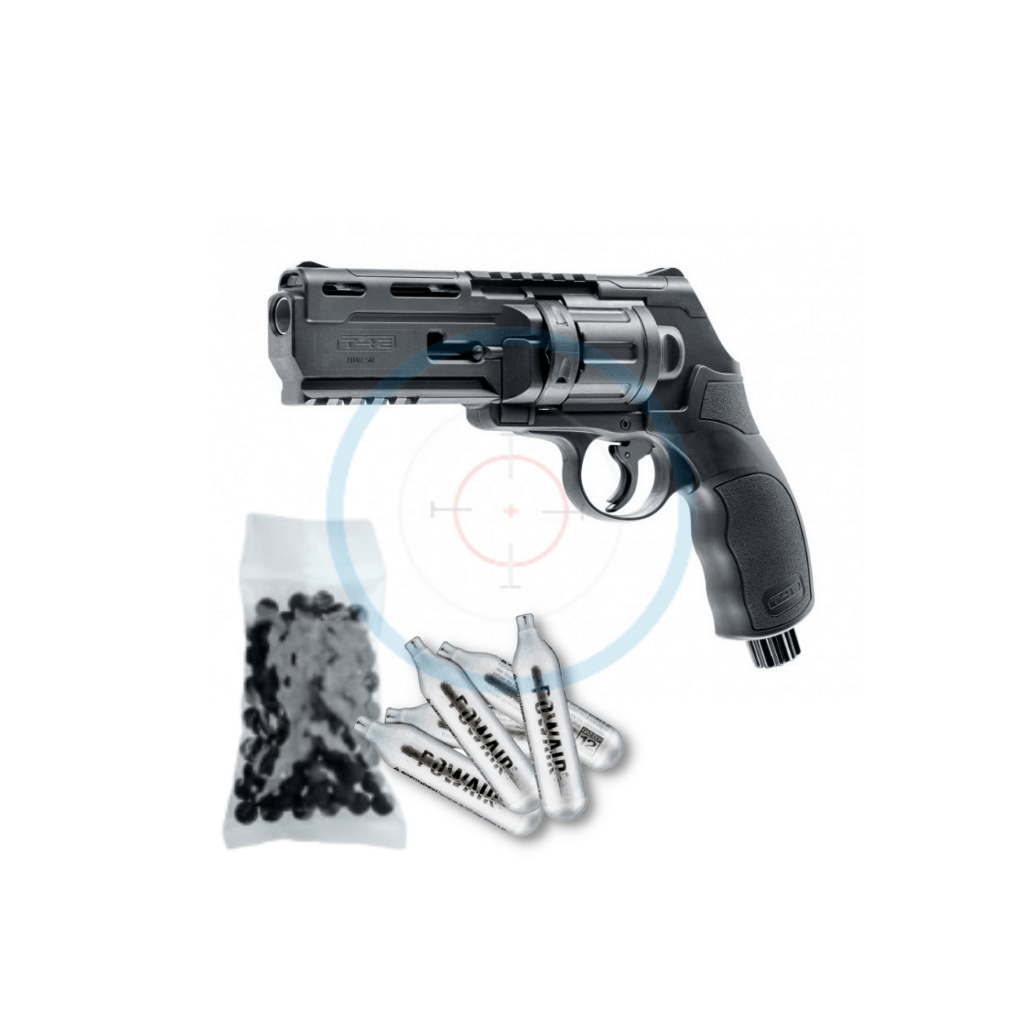 T4E Pack Umarex HDR 50 11 joules (11 joules) - Pistolet Gomm cogne