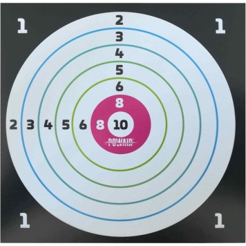 Lot de 500 cibles carton 14x14cm POWAIR 2