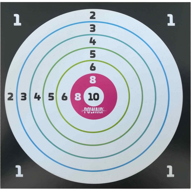 Lot de 500 cibles carton 14x14cm POWAIR