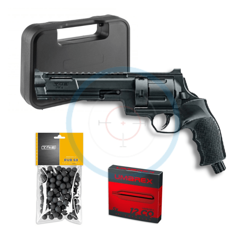 Pack prêt à tirer Revolver Umarex T4E HDR68 16 joules - calibre 68