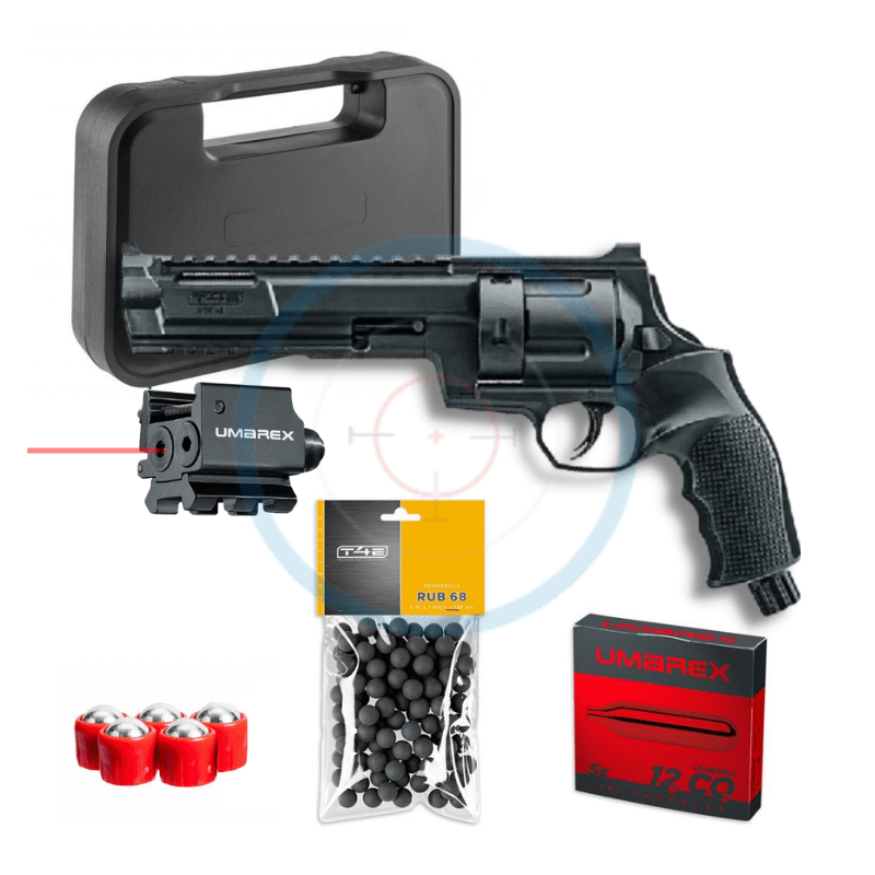 Pack Complet Revolver Umarex T4E HDR68 16 joules - calibre 68