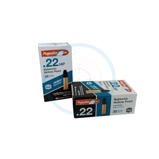 Lot 100 cartouches Aguila Subsonic Hollow Point - calibre 22LR