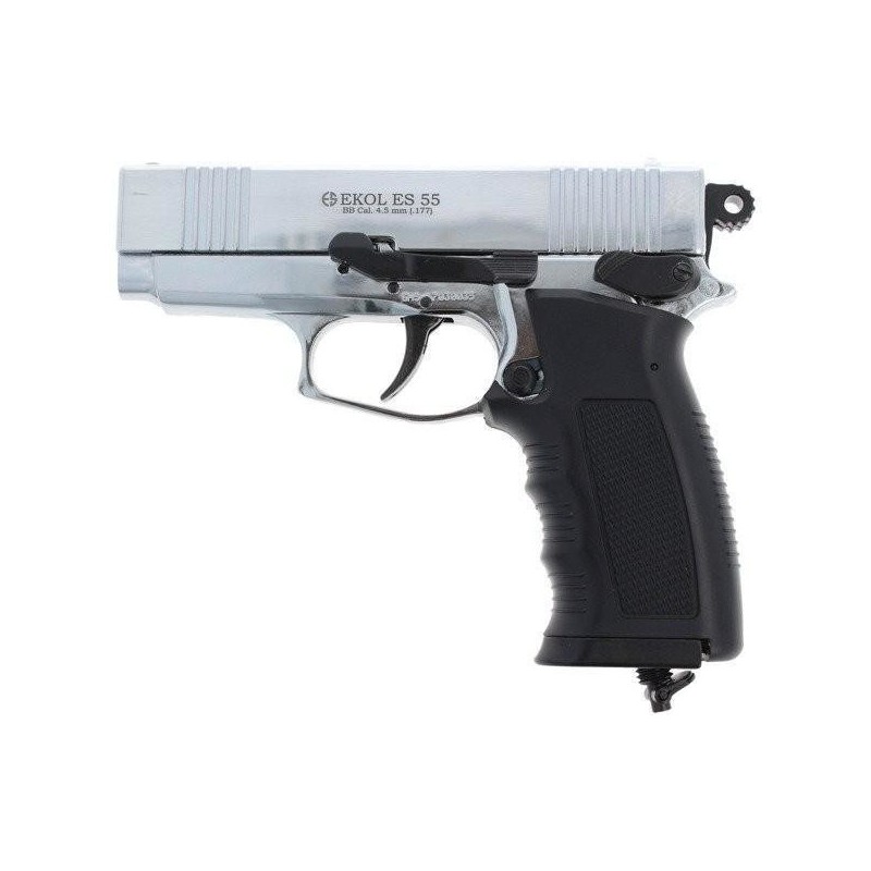 Pistolet Ekol ES55 Chrome - calibre 4.5mm BBs
