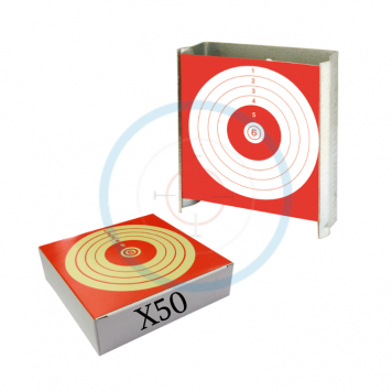 Pack Porte Cible plat et Cibles 10x10 cm
