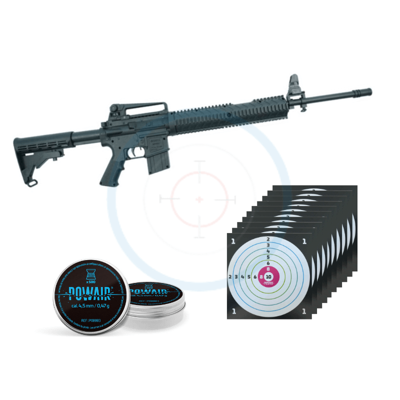 Pack Carabine Ekol MS Noir - calibre 4.5mm