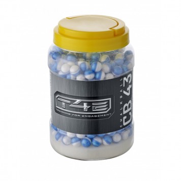 Pot de 500 billes de craie blanche Umarex T4E - calibre 43
