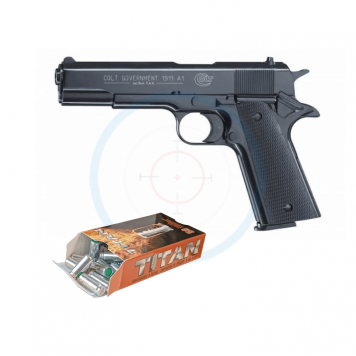 Pack Pistolet à blanc Colt Government 1911 A1 Black - 9mm...