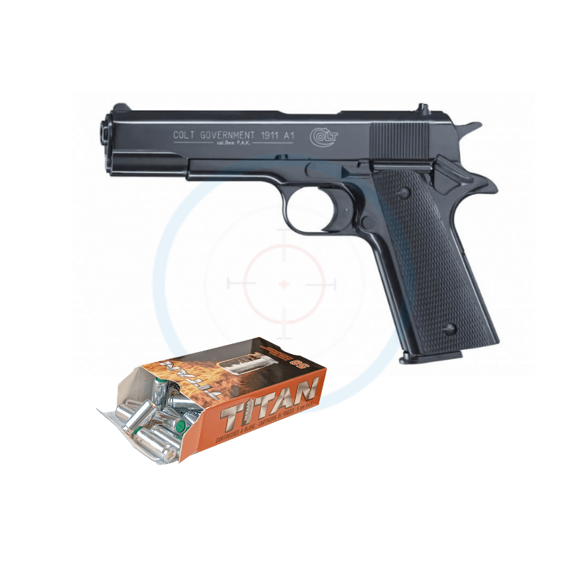 Pack Pistolet à blanc Colt Government 1911 A1 Black - 9mm PAK
