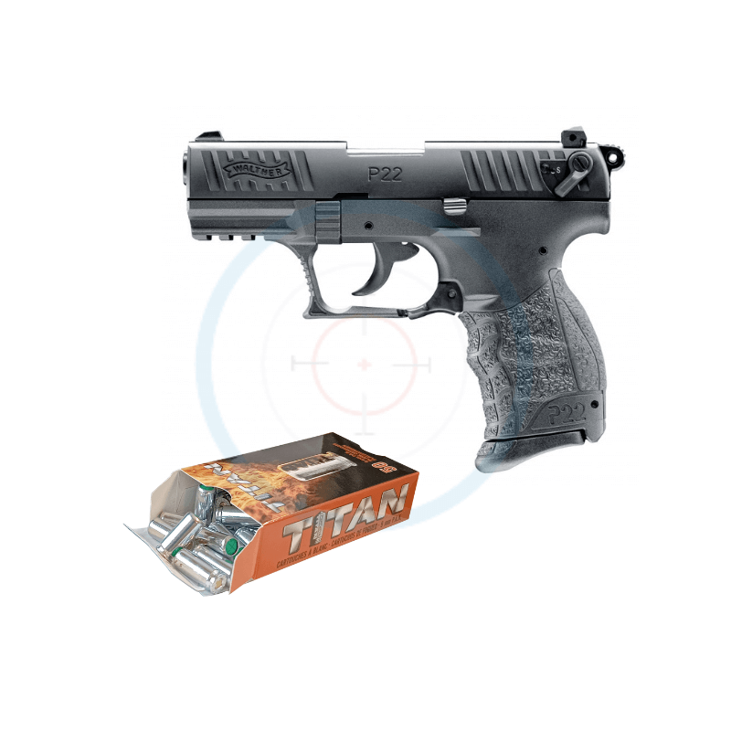 Pack Pistolet à blanc Walther P22Q - calibre 9mm PAK