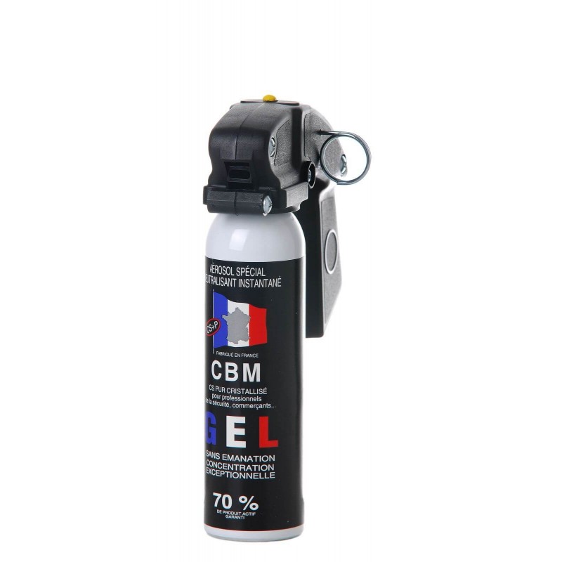 Bombe lacrymogène gel CS 100mL à poignée CBM