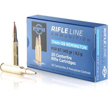 Boîte de 20 cartouches Partizan 7-08 Remington 120 grains HP