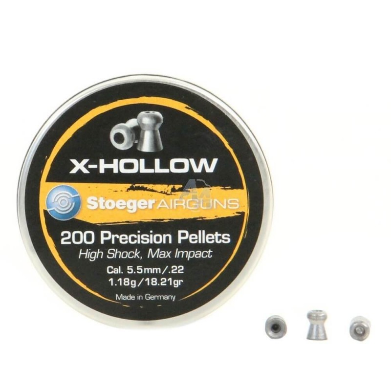 200 plombs Stoeger X-Hollow - calibre 5.5mm