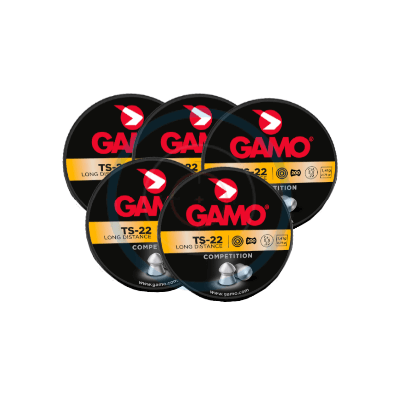 5 Boîtes de 200 plombs Gamo TS-22 - calibre 5.5mm