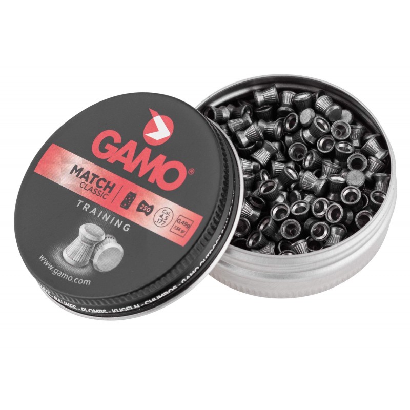 Boîte de 250 plombs Gamo Match Classic - calibre 4.5mm