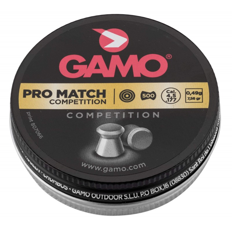 Boîte de 500 plombs Gamo Pro Match Competition - calibre 4.5mm