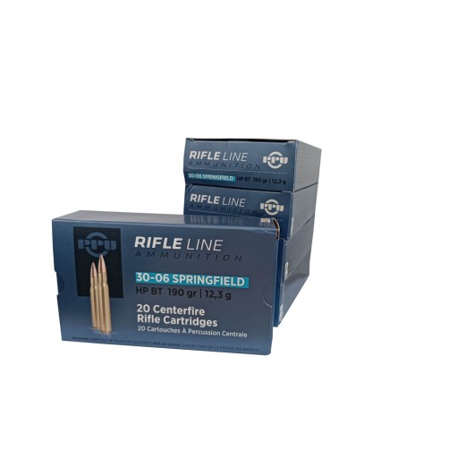 Lot de 5 Boîtes de 20 cartouches Partizan 30-06 190 gr HP BT